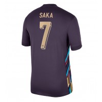 Camiseta Inglaterra Bukayo Saka #7 Visitante Equipación Eurocopa 2024 manga corta